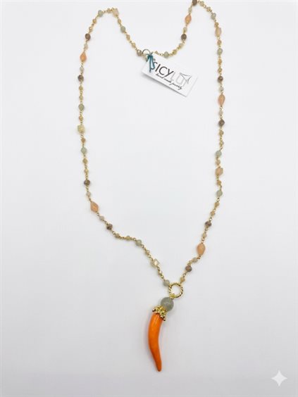 Collana Sicylui Donna in Argento 1542CO-ARANCIONE - 1542CO-ARANCIONE